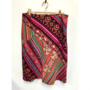 Susan Bristol Womens Multi-Color Groovy Mixed Media A-line Mini Skirt 8 boho